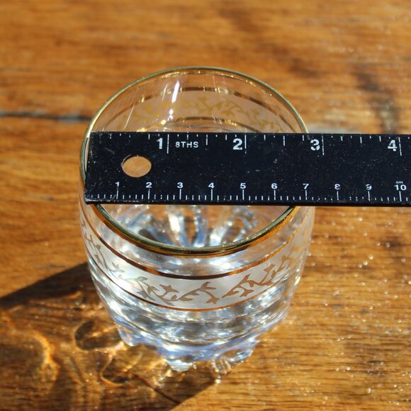 Vintage Victoria Crystal Whiskey Glasses – Gold Trim – Rocks Glass Set – Holiday - Picture 7 of 16